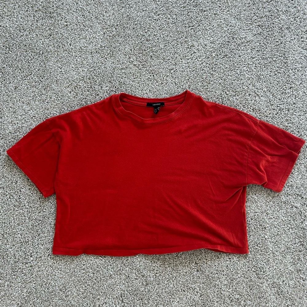 forever 21 cropped tee
